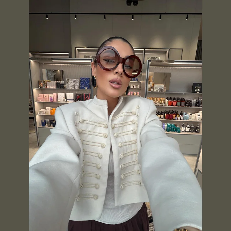 High Street Women's Jacket O-neck Single Breasted Solid Female Napoleon Jackets 2026 Spring New Chic Fashion Casual Lady Coat 15 S7f5f843eeb0f40c7bdd3213629c8cb4cO