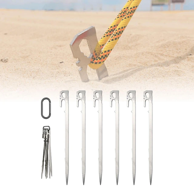 Ultralight Tent Stakes Pegs Tent Nails Multi Use Windproof Ground Anchoring  Pegs for Backpacking Beach Fishing Traveling Canopy - AliExpress