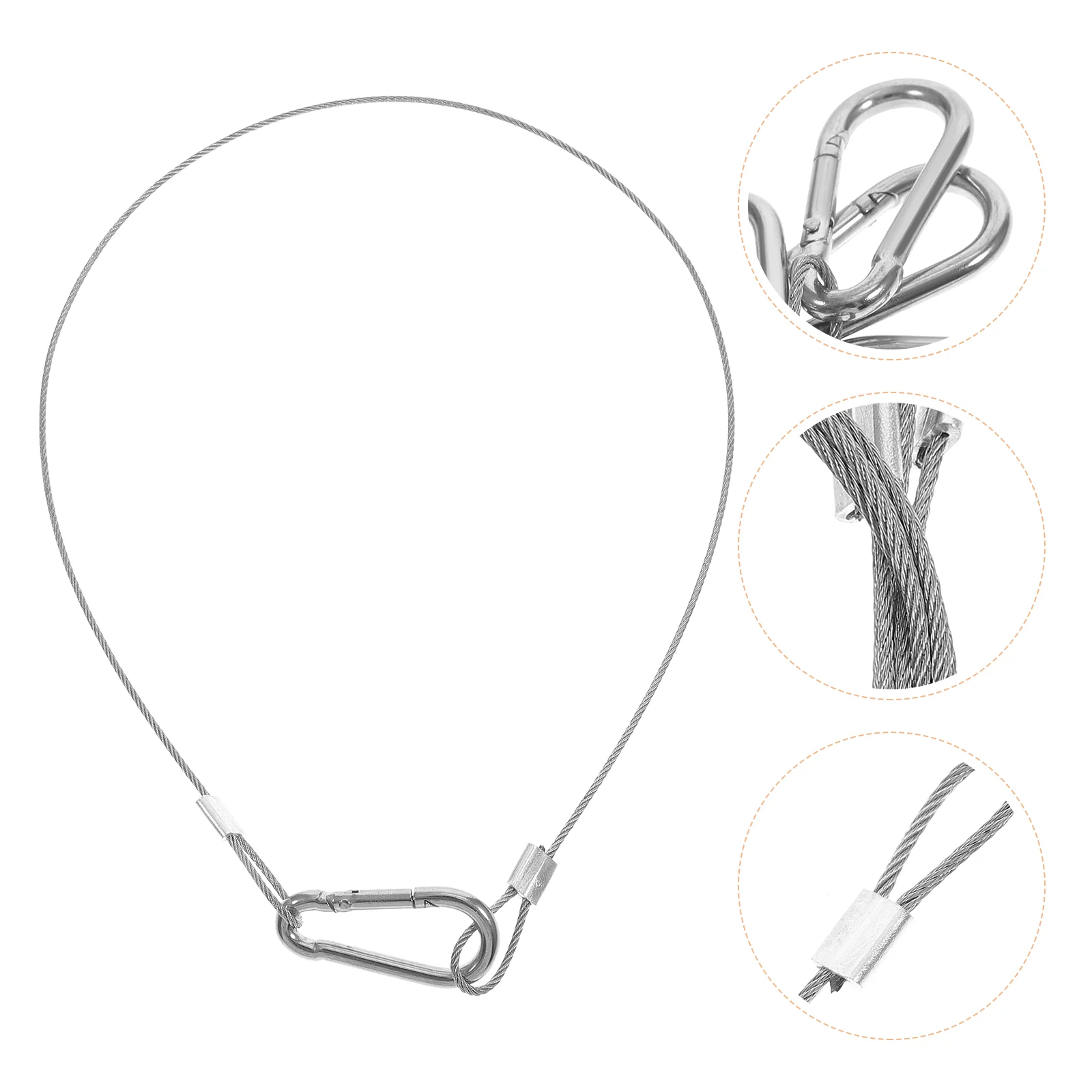 

4 Pcs Buckle Safety Cable Stainless Steel Locks Load Duty Bike Braided Ropes Carbon for Wire Heavy