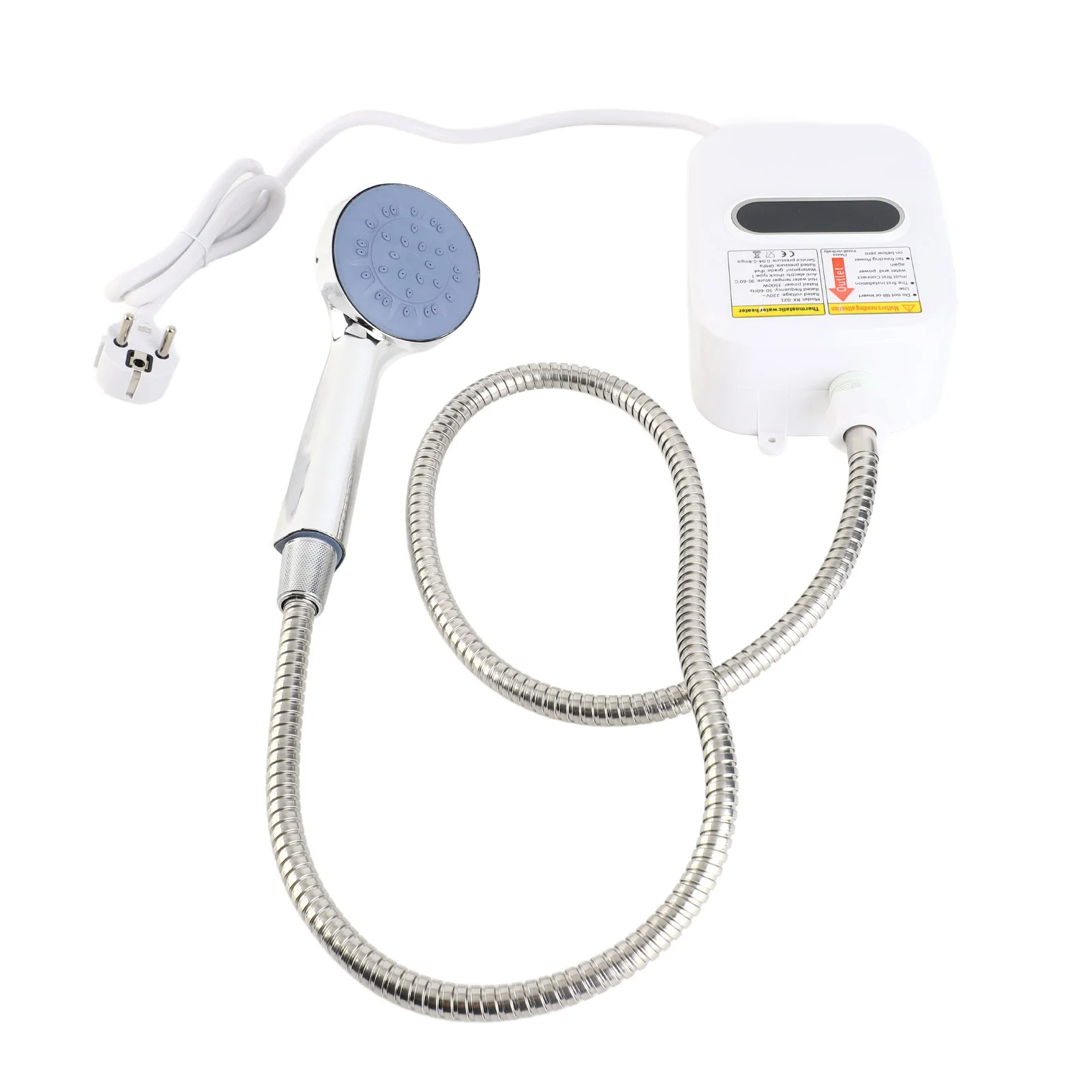 Small Instant Electric Water Heater LCD Temperature Display IPX4 Quick Heating Shower Water Heating Device Set with Shower 2