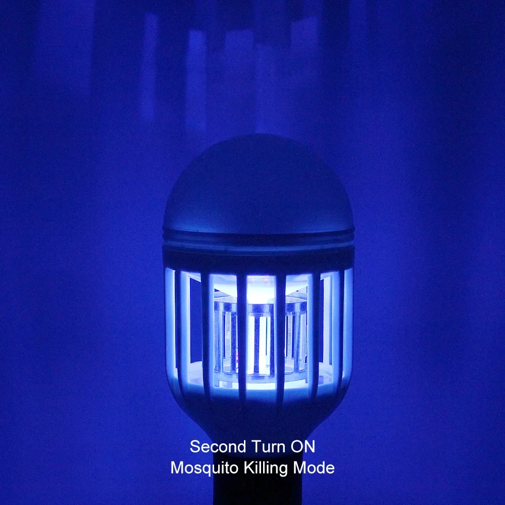 전자 모기 킬러 램프, AC 220V E27 LED 전구, 가정 실내 조명, 사무실 침실 모기 방지 조명, 9W, 15W