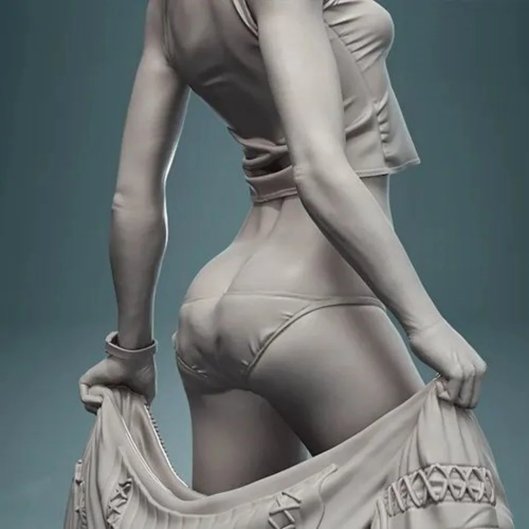 1/24 스케일 80mm 높이 수지 피규어 조립 모델 키트 히로인이 탈의 중입니다 조립되지 않은 도색되지 않은 3D 프린팅 장난감 1321