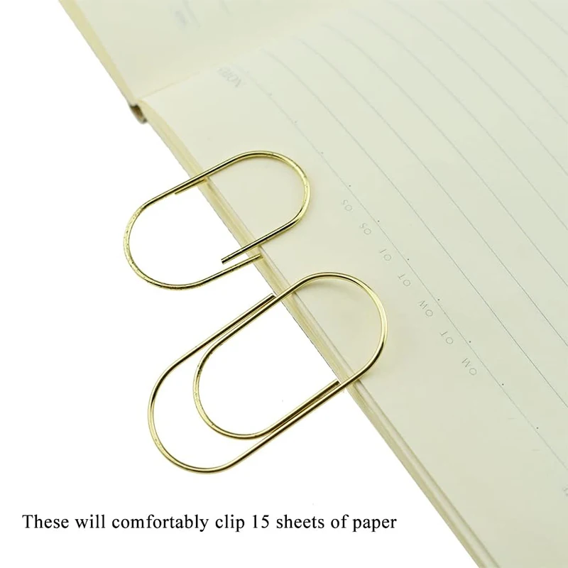 50mm Large Wide Bookmark Kawaii Durable Clip Bookmark Metal Paper Clips Binder Clip Office Accessories 20Pcs/Pack
