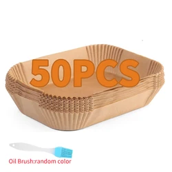 Rectangle Air Fryer Disposable Parchment Paper Liners - 8Qt Airfryer Accessories (50PCS)