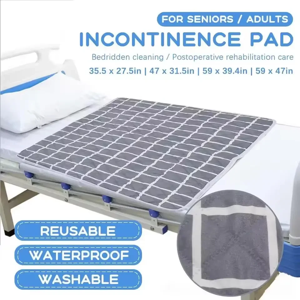 Washable Incontinence Bed Pad Reusable Changing Pad Sheet Urine Mat Nappy Diaper Mattress Protector Waterproof Cover Kids Adult 1