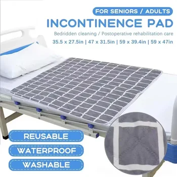 Washable Incontinence Bed Pad Reusable Changing Pad Sheet Urine Mat Nappy Diaper Mattress Protector Waterproof Cover Kids Adult 1