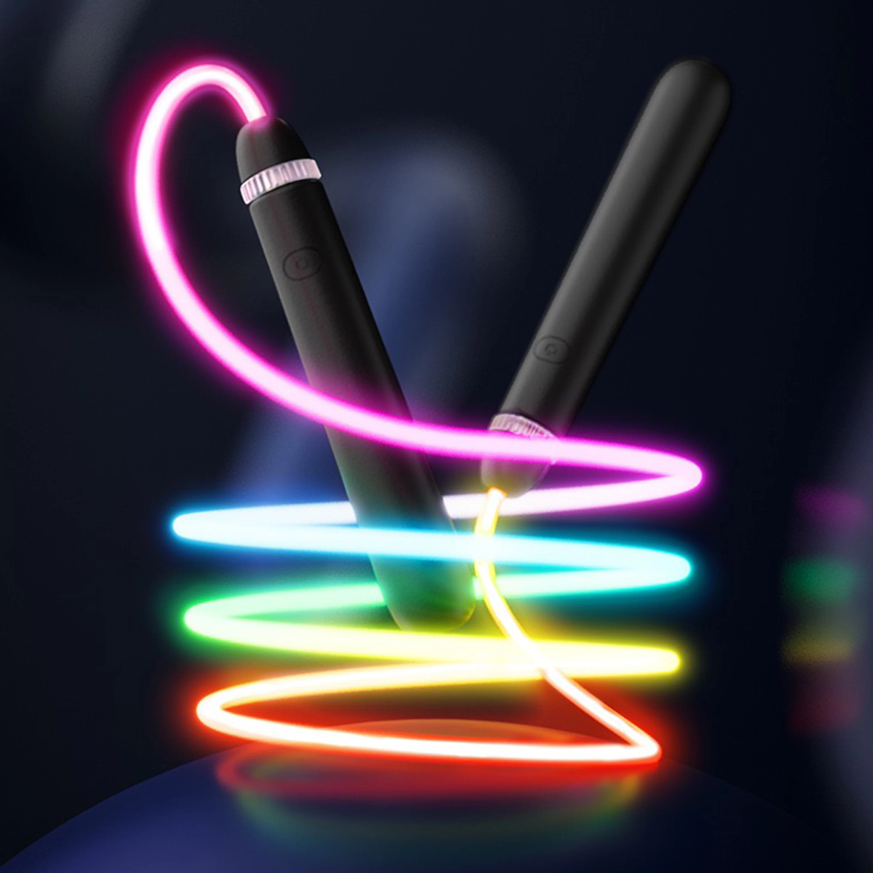 Світлова скакалка для фітнес-тренувань, спортивна скакалка та світловий меч у тому ж стилі, зарядка Type-c, акумулятор великої ємності