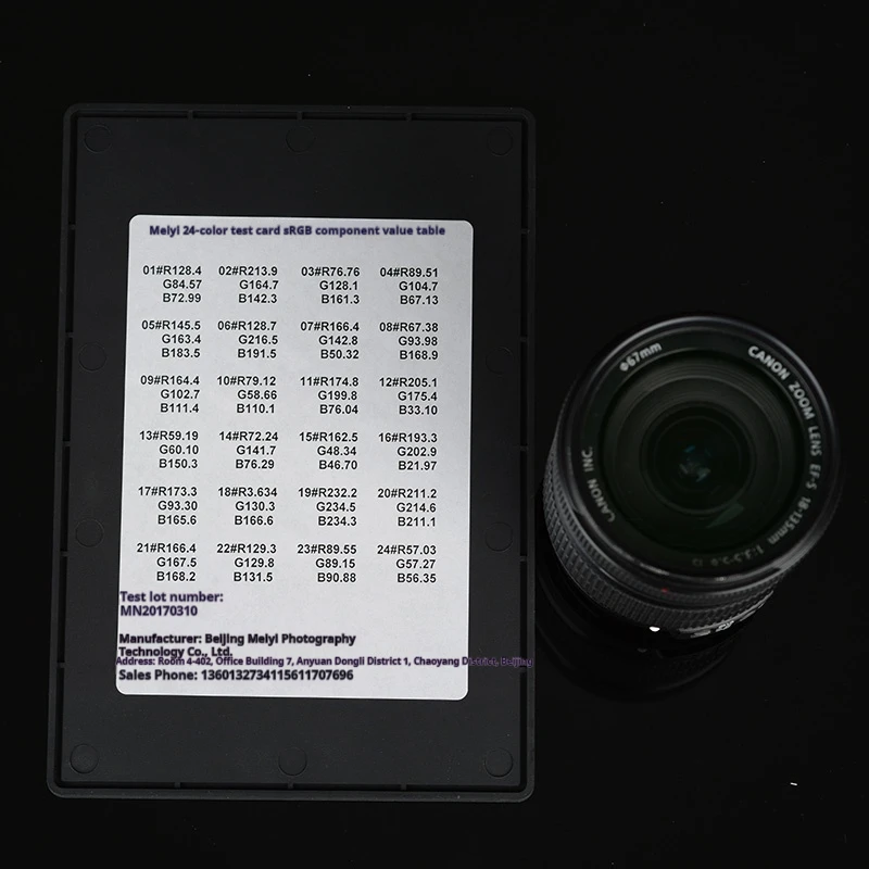Professional 24 Color Card Test for Superior Digital Color Correction RFN-027 Card for Studio Video Photography Accessory