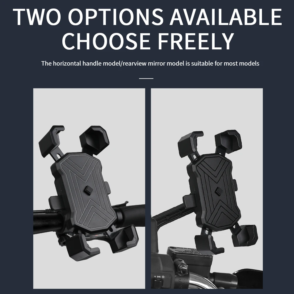Universal Handlebar Phone Holder for Motorcycles and Bicycles (4.5-7 Inch)