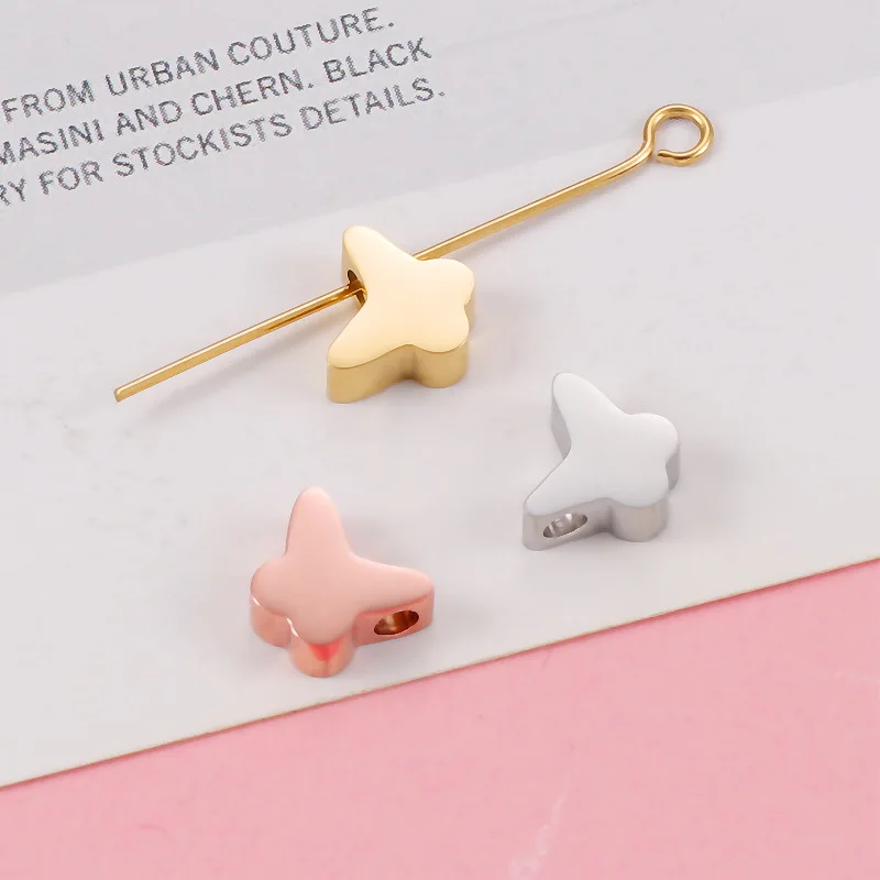 

5pcs/Lot Stainless Steel Butterfly Charm Mirror Polish Pendant with Hole for Making Necklace Bracelet Jewellery Accessories