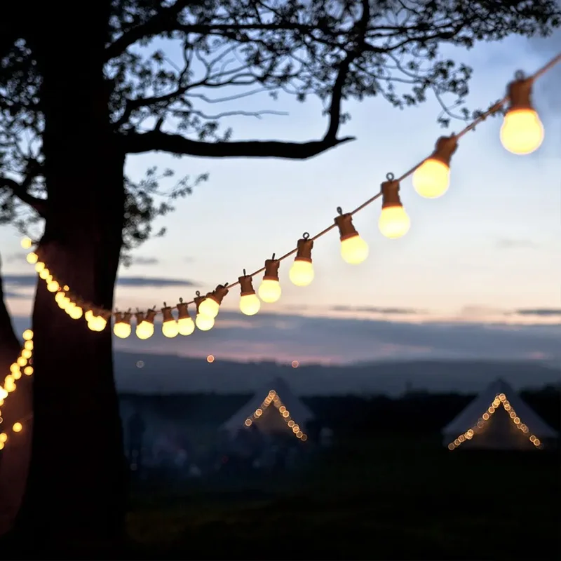 23M Patio String Light Bulbs G50 Milky Outdoor Camp Waterproof IP44 Lamp Christmas Garland Bulbs Garden Wedding Party LED Lights