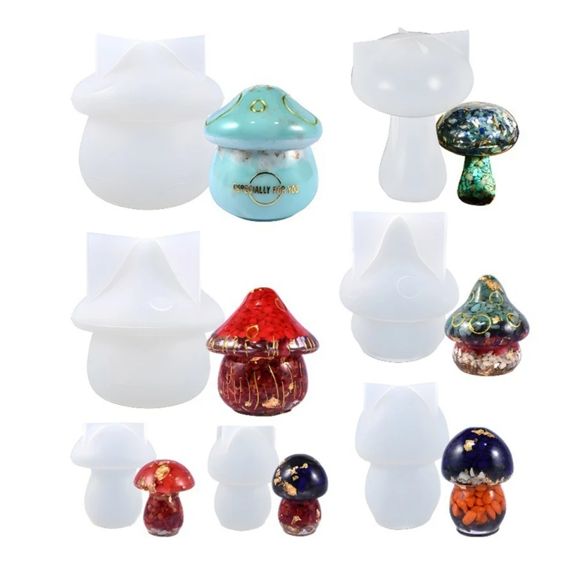 

Drop Glue Gypsum Mushroom Jewelry Ornaments Pendant Silicone Mold