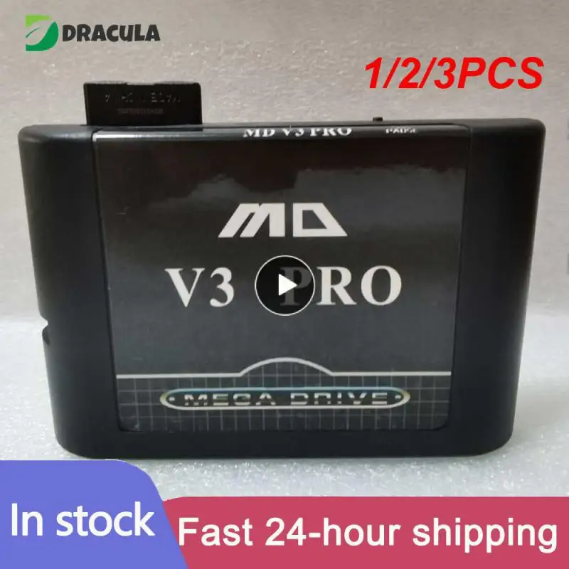 

1/2/3PCS Transparent blueEDMDS V3 Updated 1277 in 1 Game Cartridge for USA/ Japan /European SEGA GENESIS Mega Drive