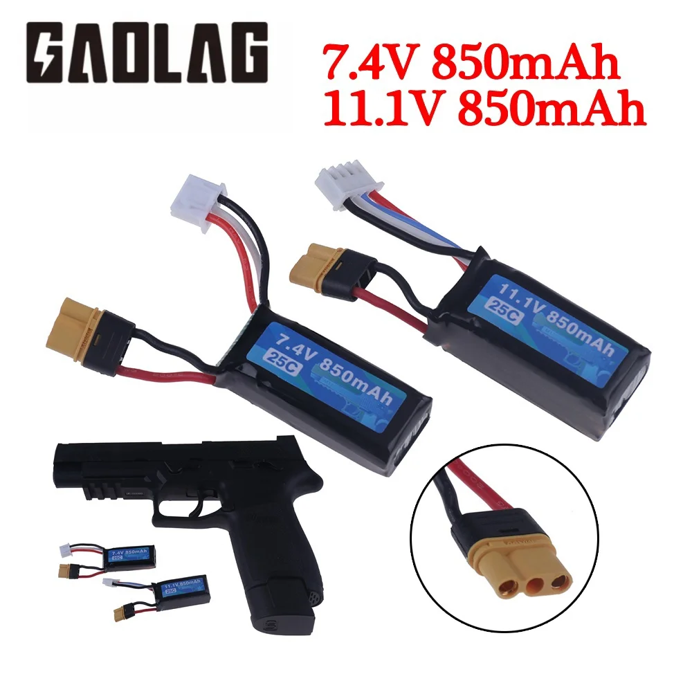 

2S 7,4 V / 3S 11,1 V 850mAh 25C Lipo аккумулятор для модели оружия модели UDLP320 запасные батареи Аксессуары