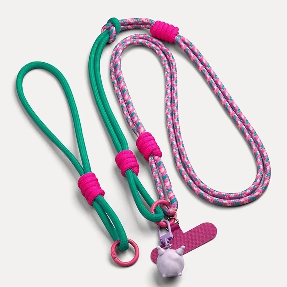 Multifunctional Adjustable Mobile Phone Pendant Nylon Portable Long Rope Hanging Neck Personalized Woven Lanyard