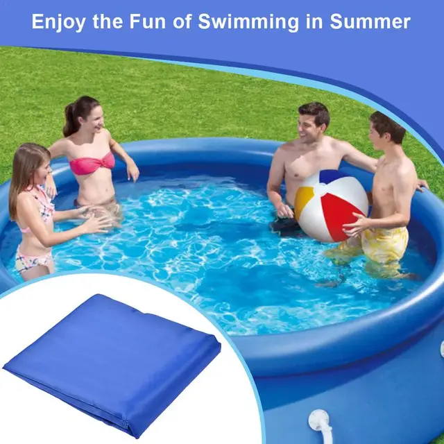 Kerek Fém Keret Medence Burkolat Úszómedence Porálló Esőálló Védő Otthon Használjon Felfújható Kádfedelet - Image 2