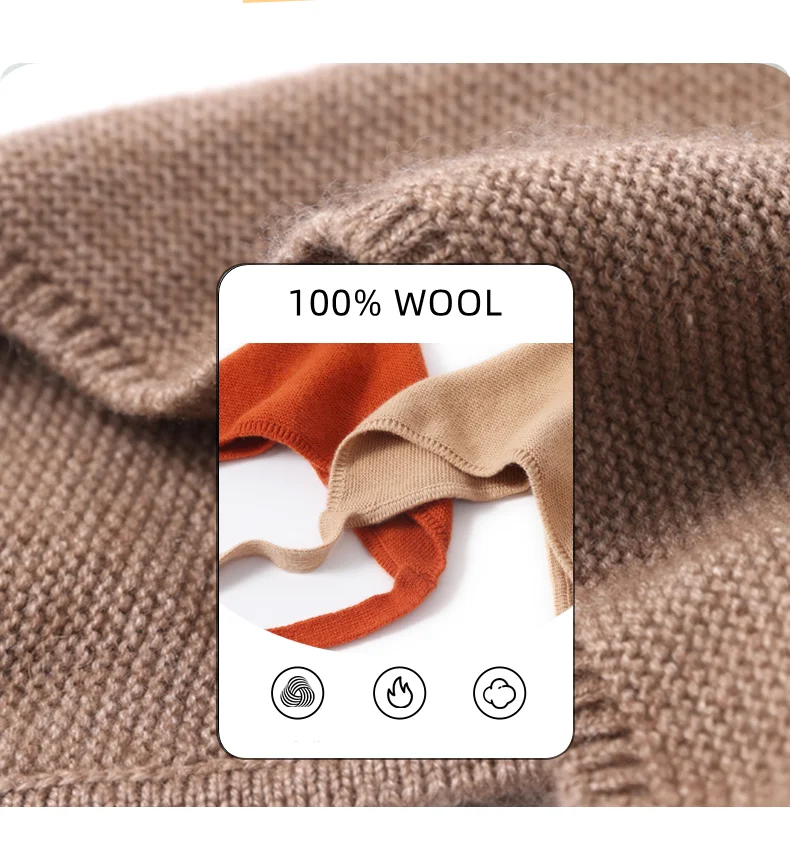 Winter Frühling Baby Hut Im Freien Feste Wolle Kaschmir Gestrickte Mädchen Jungen Pompom Kappe Beanie Kinder Warme Ohr Schutz Motorhaube Hut – Detail 3
