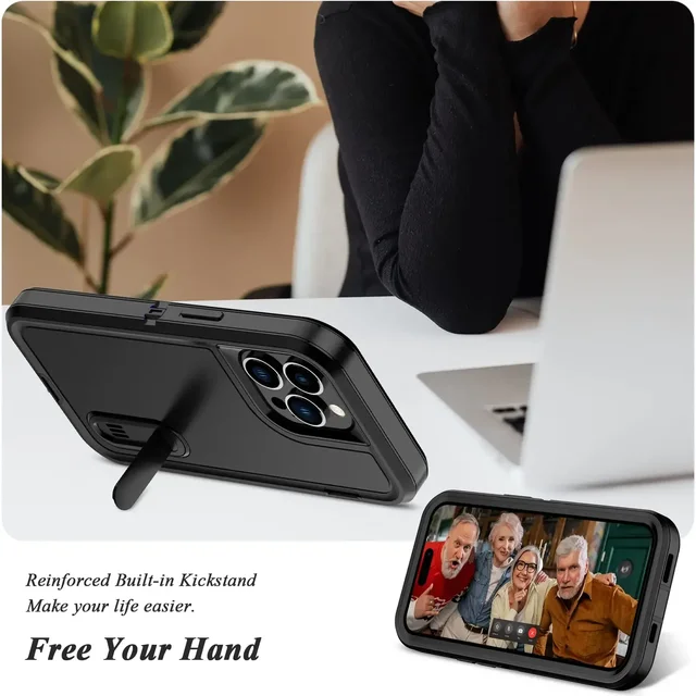 iPhone Shockproof Case with Kickstand Cover 3