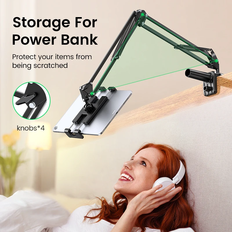 Ugreen Tablet Suporte do Telefone Braço Longo Alumínio Ajustável Tablet Titular para Ipad Pro Mini ar Xiaomi Tablet Suporte para Portátil - Imagem 5