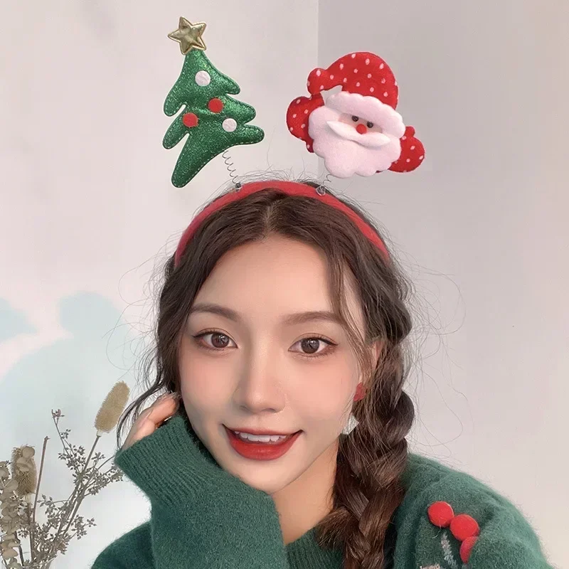 Christmas Hair Hoop Plush Reindeer Antlers Deer Ear Party Cosplay Headbands Headwear hair accessories hair headband deer ears headgear