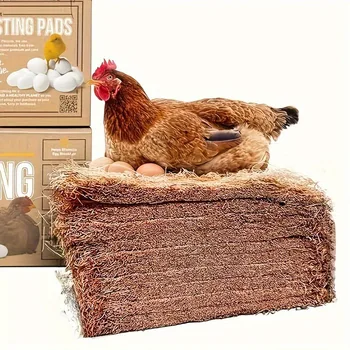 Eco-Friendly Coconut Coir Palm Fiber Chicken Nesting Pads Reusable Hens Bedding For Egg Laying Durable Poultry Coop