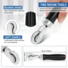 Car Truck Motorcycle Tire Repair Tools Tire Patch Roller Tool Buffing Wheel 42mm High Speed Tyre Grinding Head Tire Scraper 6