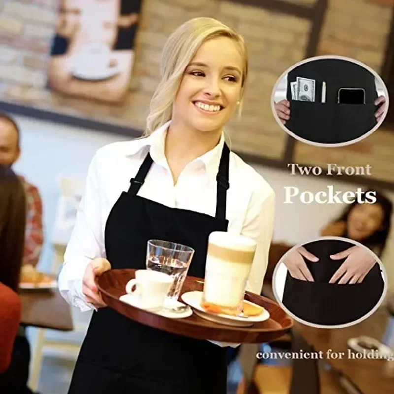 Adjustable Unisex Cooking Apron with Pockets 2