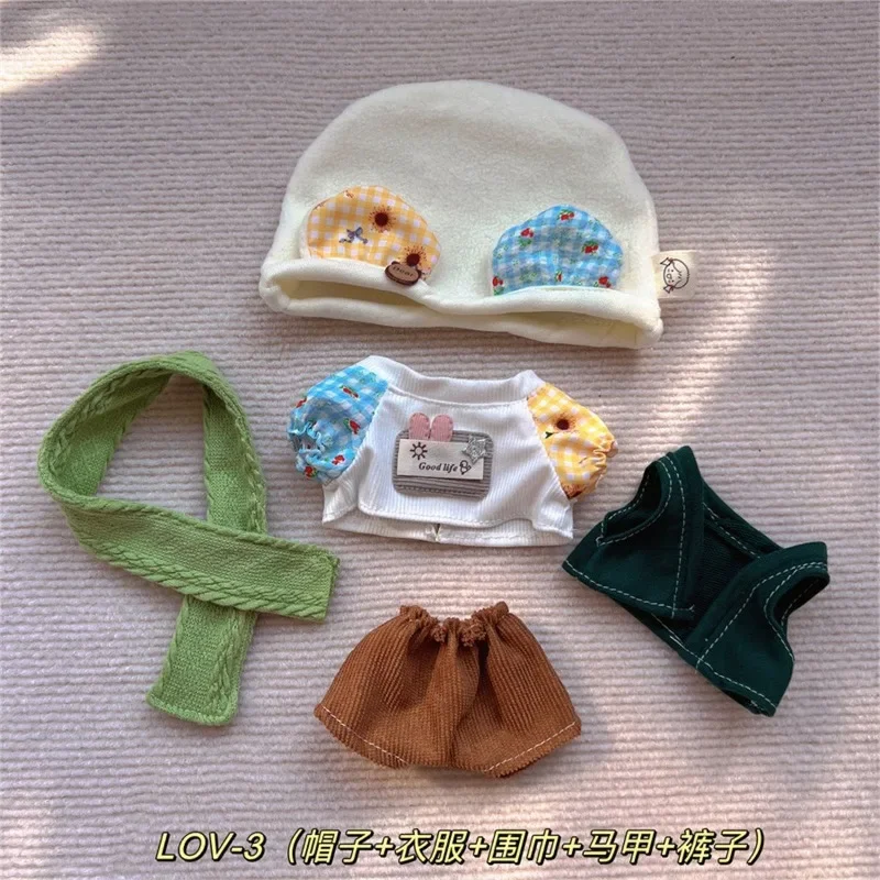 20cm cotton doll clothes, chubby body, wearable baby clothes, changing sets, cute plush dolls 4