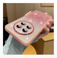Fashion Glitter Soft TPU Protective Phone Case Back Cover for Realme 12 Plus (Pink)