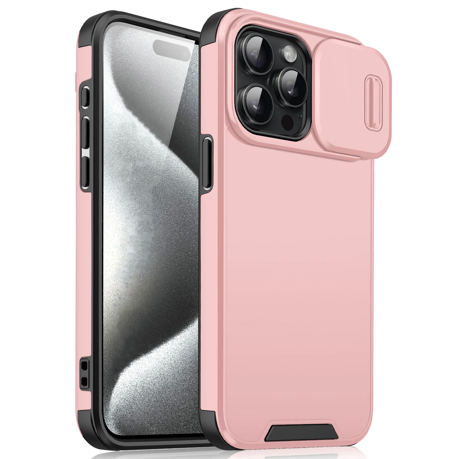 thumbnail image 1 of Funda a prueba de golpes para iPhone 15 14 13 12 11 16 Pro Max 15 Plus 16 Funda protectora deslizante para cámara para iPhone 15Pro 14Pro Max, 1 of 5