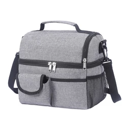 10L Durable Waterproof Insulated Thermal Lunch Bag (GRAY)