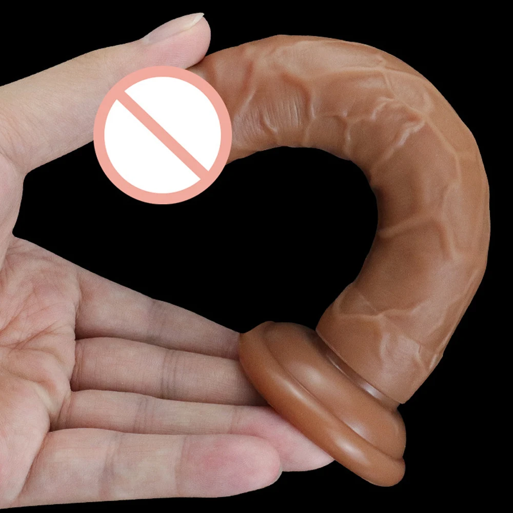 Sex Toys Double Layer Silicone Dildo Realistic Fake Long Penis Butt Plug for Woman Men Vagina Anal Massage 5 Sizes