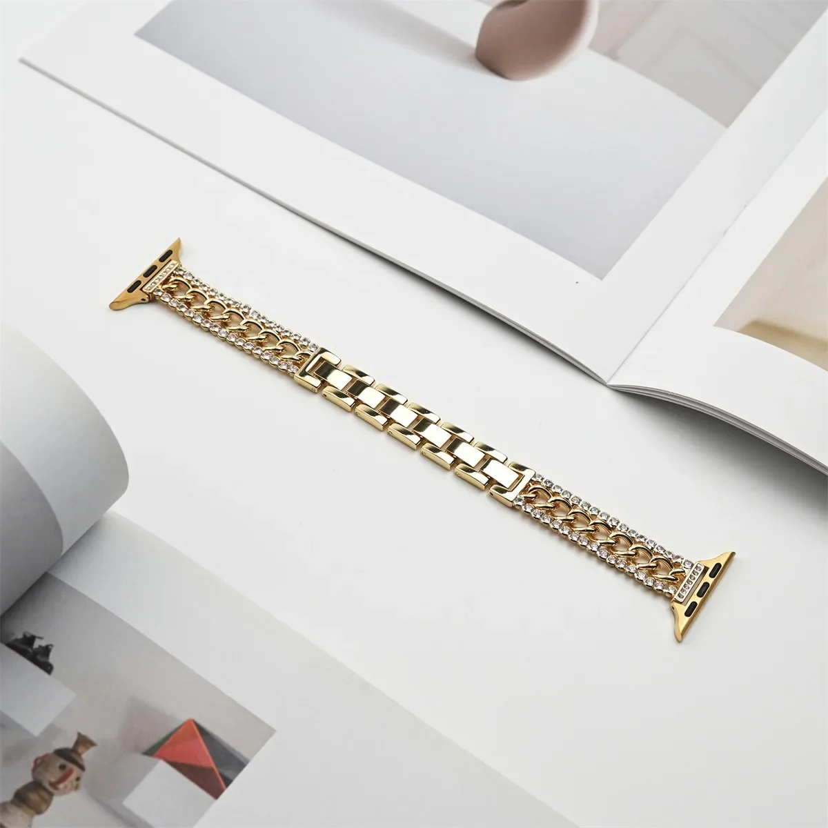 Pulseira de smartwatch em metal para apple watch series_voghion.com