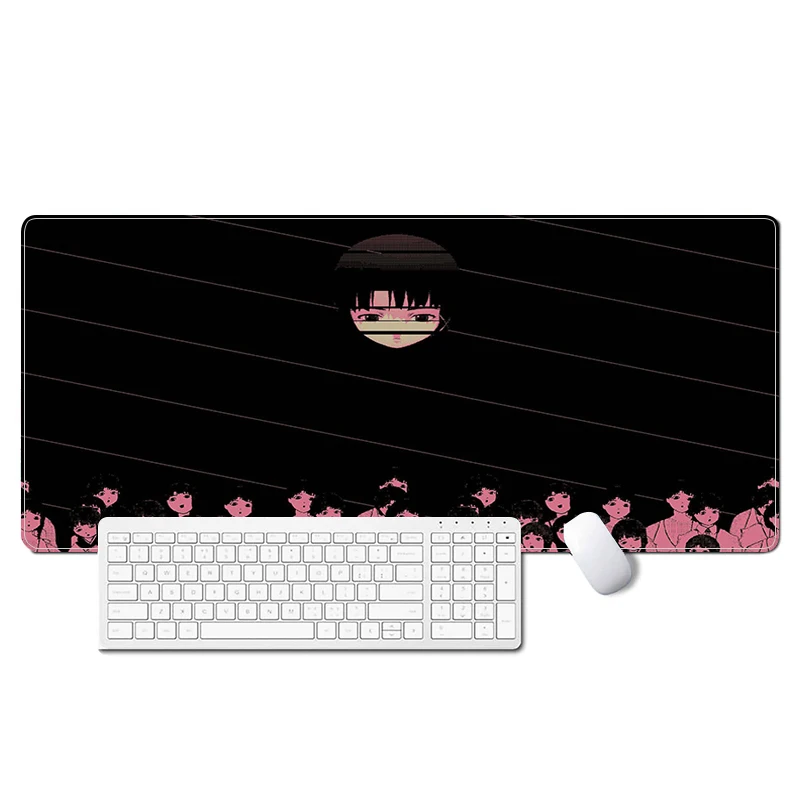 

Anime Mouse Pad Gamer Serial Experiments Lain Computer Keyboard Desk Mat Non-slip Pc Cabinet Deskpad Gaming Accessories Mousepad