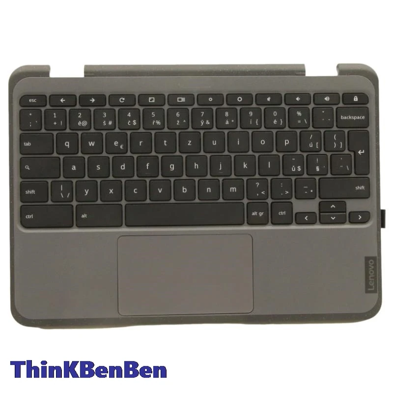 

Чешский серый чехол с верхней клавиатурой и подставкой для рук, чехол для Lenovo 300e Chromebook Gen3 5M11C94719