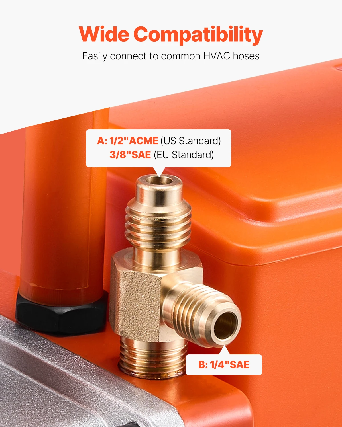 SucceBuy Vacuum Pump & Oil Bottle 3.5CFM/4CFM/5CFM 1-Stage or 6CFM 9CFM 2-Stage, R134a R22 R410a Systems Conditioner Maintenance