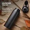 Metal Sports Bottles with Snap Lid Portable Bike Water Bottle Reusable Travel Bottles with Handle Bulk Pack for Gym Hiking Sport 5