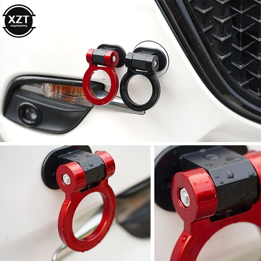 Trailer Hook Sticker ABS Car Styling Trailer Hooks Sticker Decoration Car Auto Rear Front Trailer Simulation Racing Ring Vehicle Towing Hook