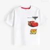 Summer Lightning McQuee T Shirt Car Kids Men Girls Short Sleeve Boy Friends Tee Shirt Clothes T-shirt Children Women 2