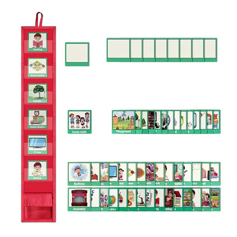 Visual Schedule Chart Mini Travel Pocket with 45 Activity