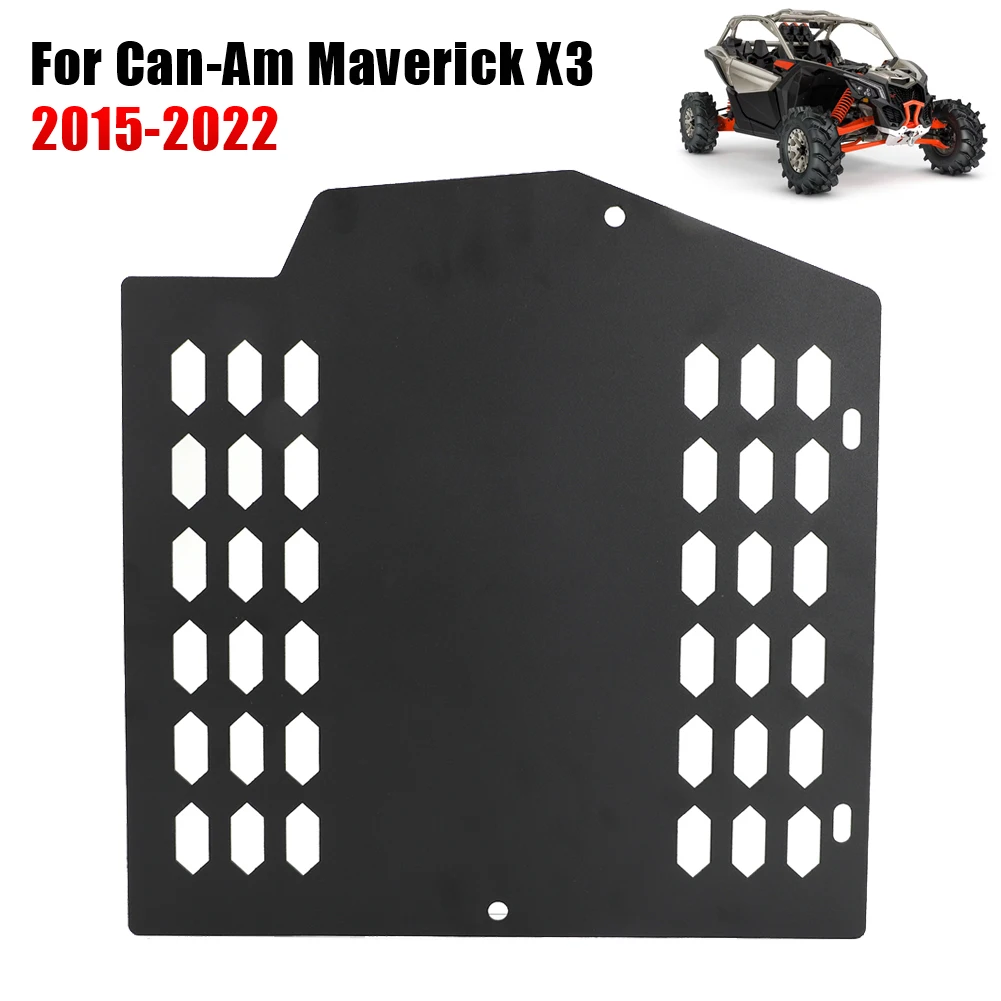 X3 UTV Black Battery Cover For Can-am Can Am Maverick X3 2015-2022 Battery Protective Plates Dust-proof Protector Accessories metal integrated due box lapping protector sandblasting dust proof case dental sandblasting dust collector dust proof cover