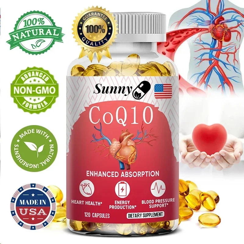CoQ10 400mg-High Absorption, Coenzyme Q-10 , Non-GMO Gluten Free Vegan , Dietary Vitamin Supplement Antioxidant Support
