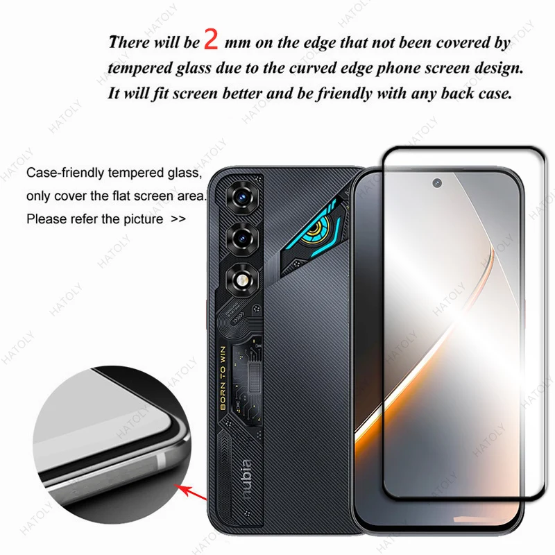 ZTE nubia Neo 5 Glass Screen Protector with Black Edge - Enhanced Screen and Camera Lens Protection