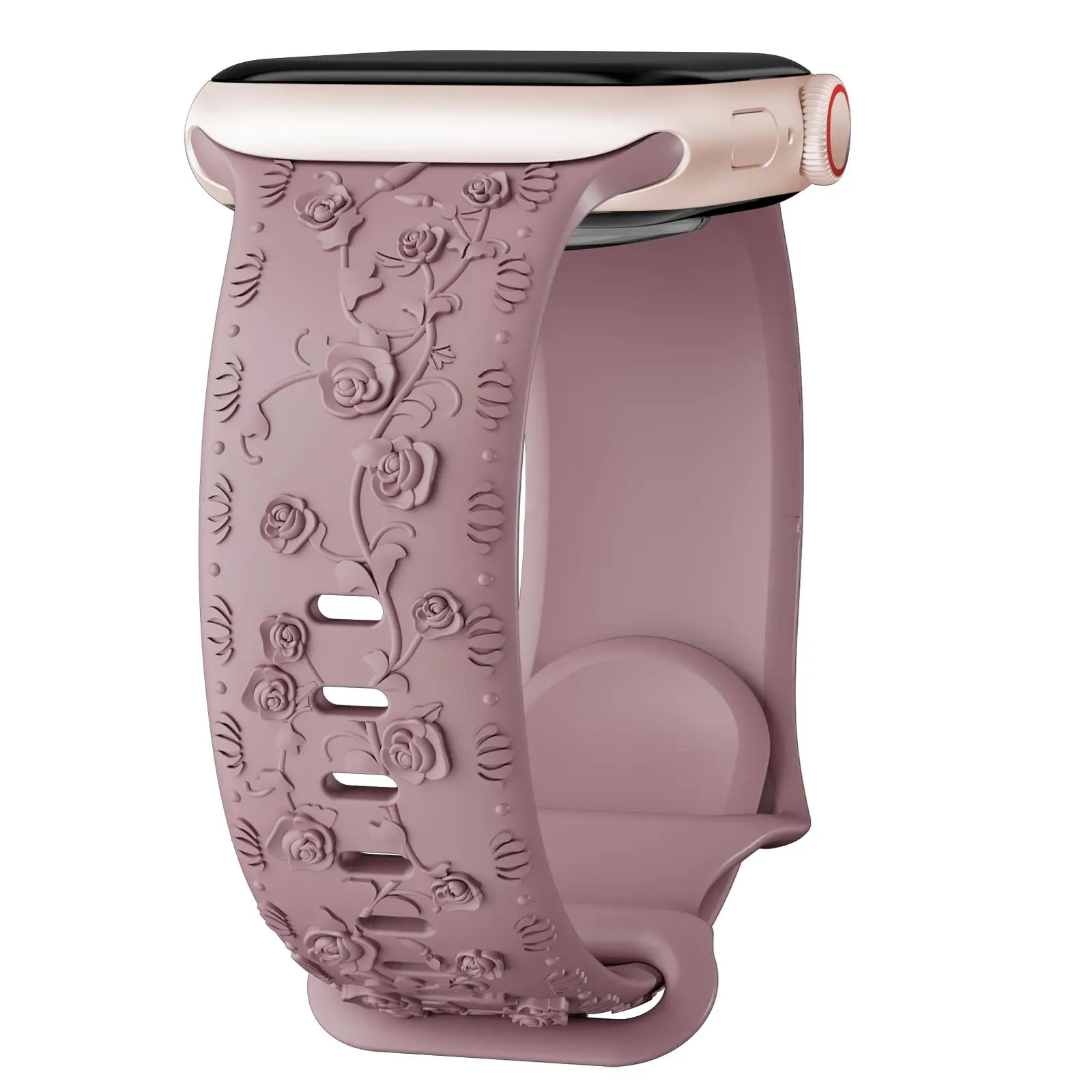 ตัวเลือกสินค้า สายรัด Apple Watch ดอกไม้แกะสลัก 42-46 มม. Correa สวยหรู