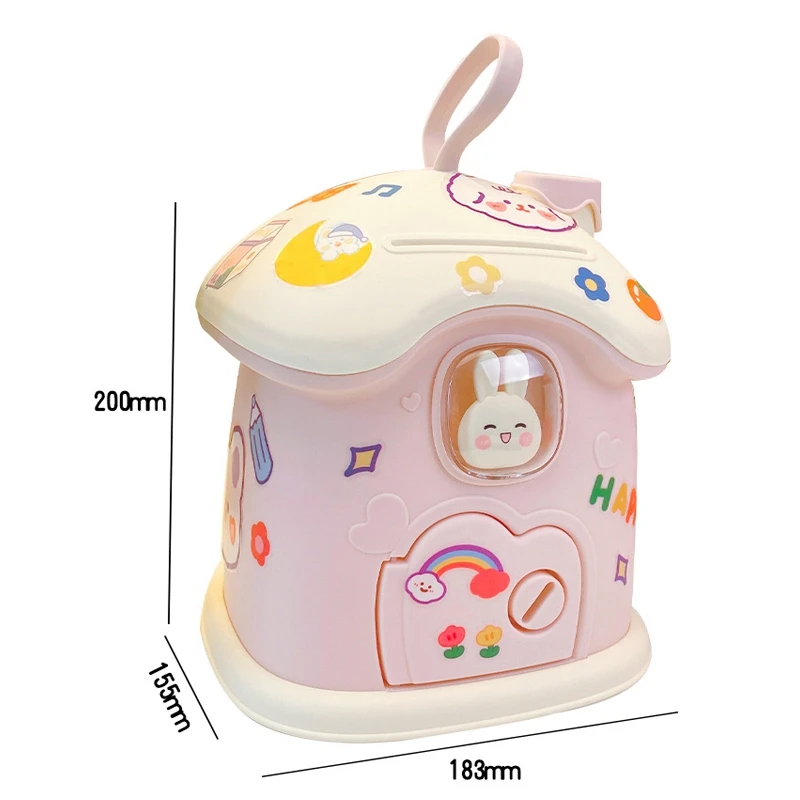 Creative Kids DIY Money Banking Toys Piggy Bank Money Saving Pot Coin Banks Coin Box With Lock Key Christmas Gift Toy For Girl