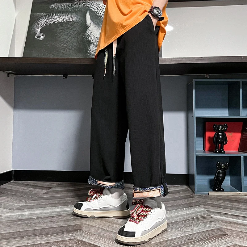 

Joggers Harem Pants Men Casual Hip Hop Wide Leg Fashion Loose Straight Trousers Men Woman Sweatpants Black Wide Leg Pants 5XL