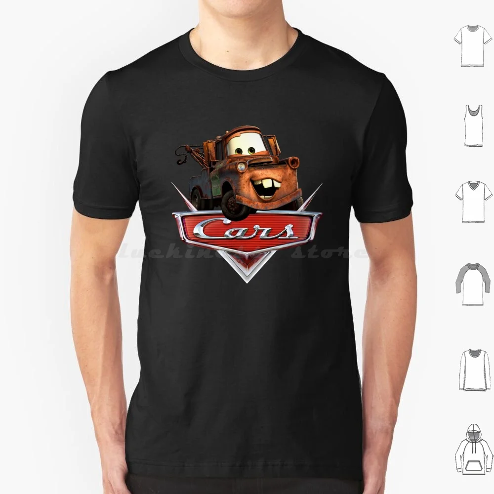 Cars Kids Movie Tow Mater On Logo T Shirt 6Xl Cotton Cool Tee Cars Traino Mater Pixar Cars 2 Lightning Cars 3 Sally Radiatore