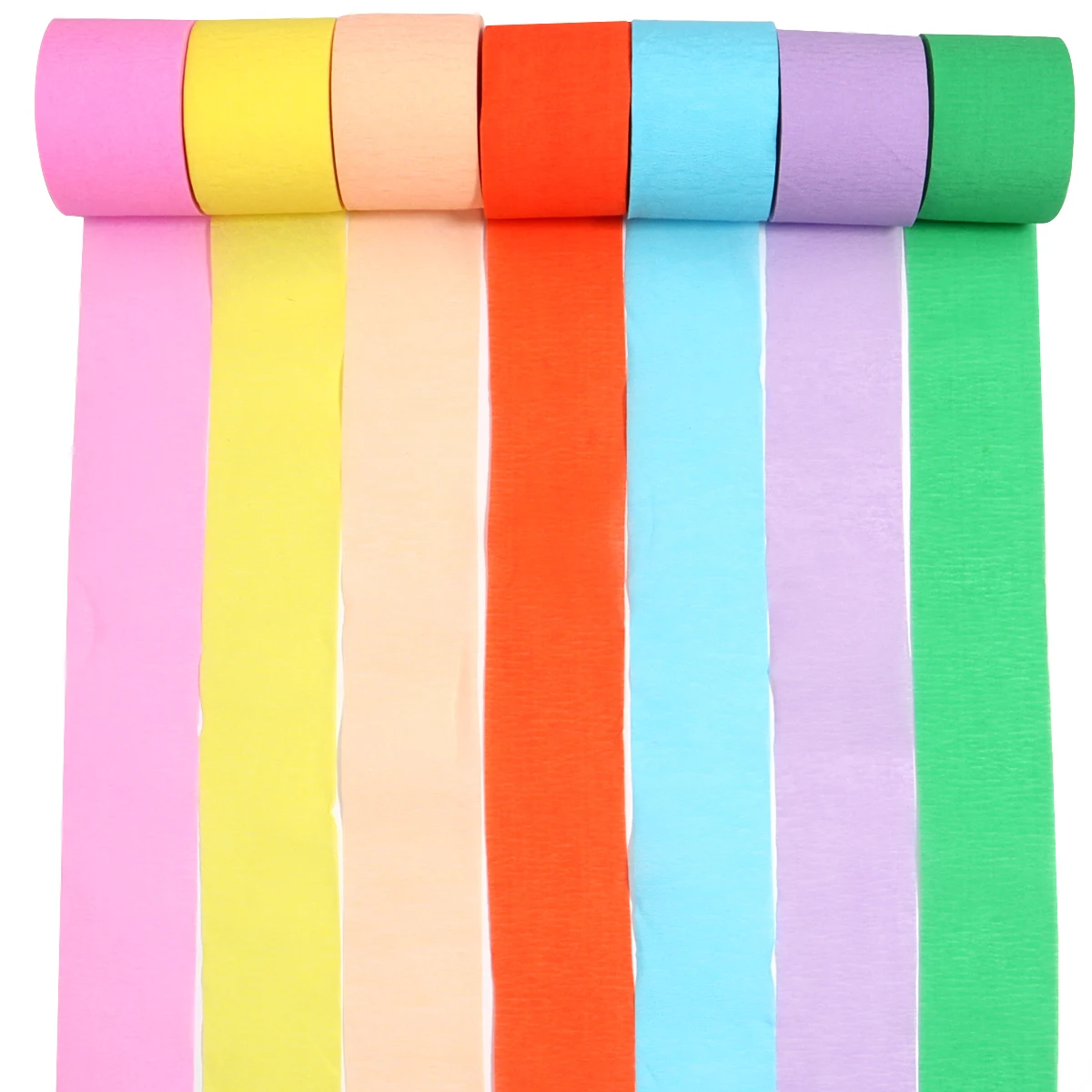 Vibrant Crepe Paper Roll for Creative Crafts and Gift Wrapping - 18 Colors, 4.5x2500cm