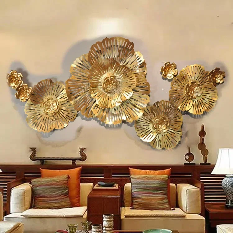 

New Chinese Metal Pendant Wall Decoration Living Room Wall Light Luxury Wall Decoration Creative Wall Hanging