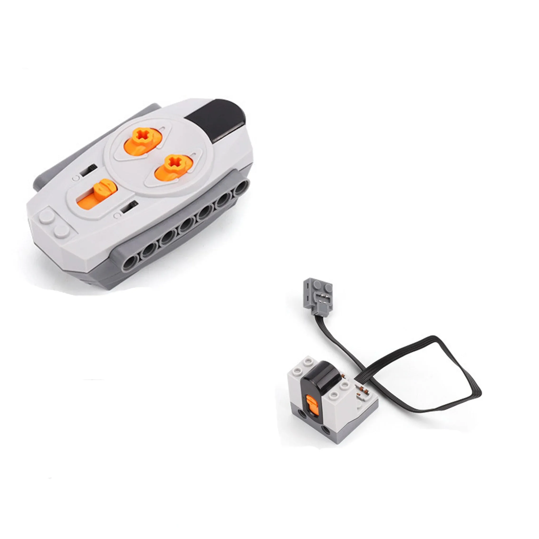 Electric Motor Set the Car Remote Control Battery Box Switch with Led Light Power Function MOC Building Blocks Cars Motor Toys 3